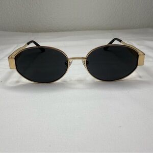 Sojos Retro Oval Gold Framed Sunglasses